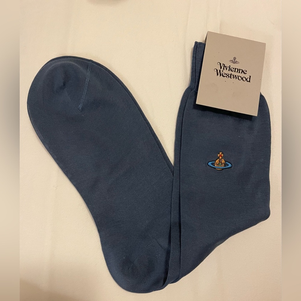 Vivienne Westwood Navy Dress Socks
